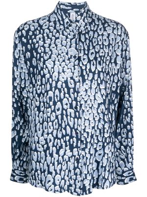 LIU JO abstract-pattern long-sleeve shirt - Blue