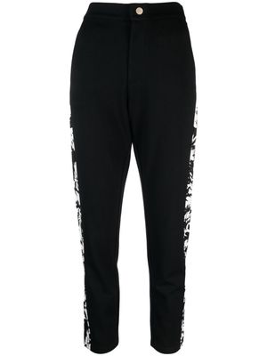 LIU JO abstract-print straight-leg trousers - Black