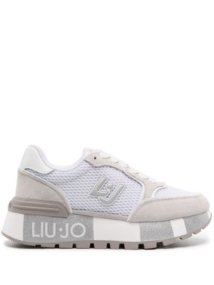 LIU JO Amazing glittery mesh sneakers - White