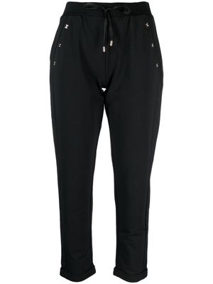 LIU JO appliqué-detail tapered-leg trousers - Black