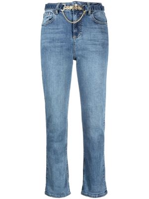 LIU JO belted cropped jeans - Blue