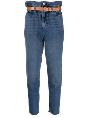 LIU JO belted-waist tapered jeans - Blue