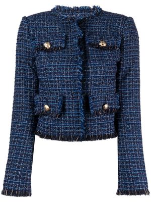 LIU JO Bouclé tweed jacket - Blue