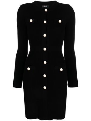 LIU JO buttoned-up knitted dress - Black