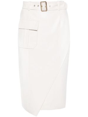 LIU JO cargo midi skirt - White