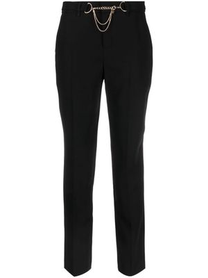 LIU JO chain-embellished slim-fit trousers - Black
