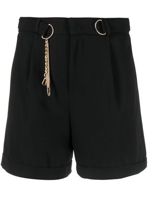 LIU JO chain link-detail tailored shorts - Black
