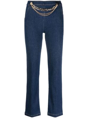LIU JO chain-link slim-cut jeans - Blue