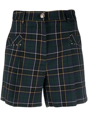 LIU JO check-pattern shorts - Green