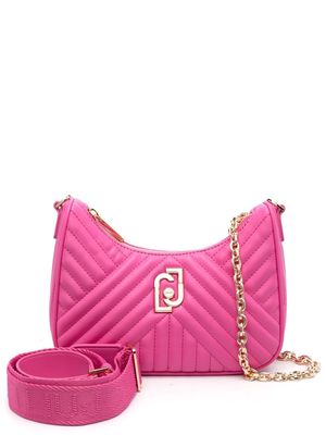 LIU JO chevron-quilted crossbody bag - Pink