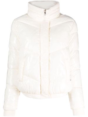 LIU JO chevron-quilting puffer jacket - White