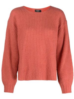 LIU JO chunky ribbed-knit jumper - Orange