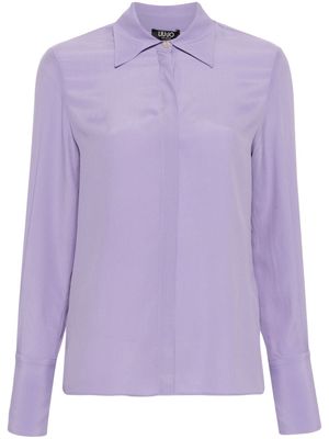 LIU JO crepe-de-chine shirt - Purple