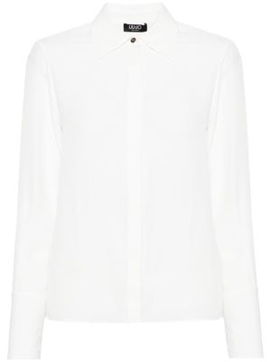LIU JO crepe-textured shirt - White