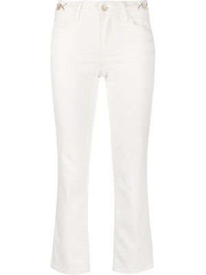LIU JO cropped bootcut jeans - White