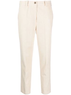 LIU JO cropped slim-fit trousers - Neutrals