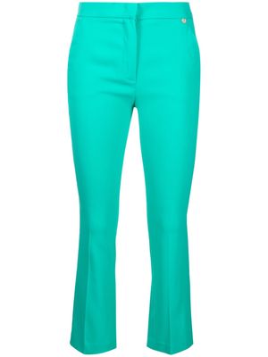 LIU JO cropped straight trousers - Green