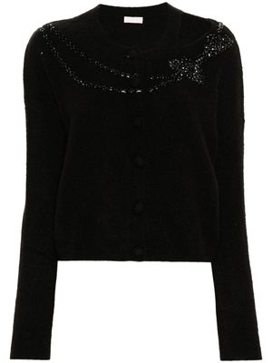 LIU JO crystal-embellished buttoned cardigan - Black