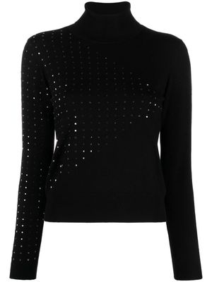 LIU JO crystal-embellished open-back jumper - Black