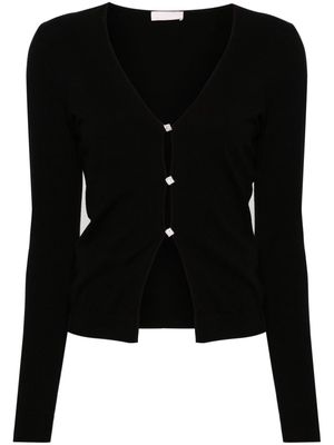 LIU JO crystal-embellished V-neck cardigan - Black