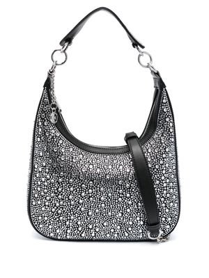 LIU JO crystal-embellished zipped shoulder bag - Black