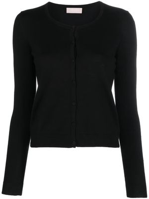 LIU JO cut-out-detail long-sleeve cardigan - Black