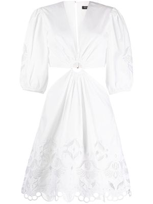 LIU JO cut-out lace-detail minidress - White