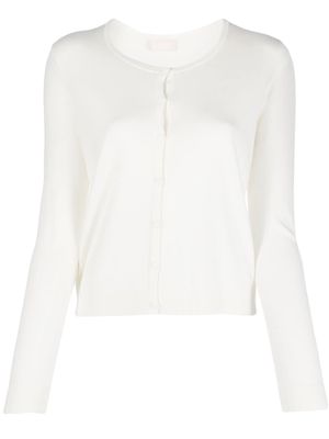 LIU JO cut-out sleeves knit cardigan - White
