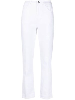 LIU JO detachable-belt cropped jeans - White