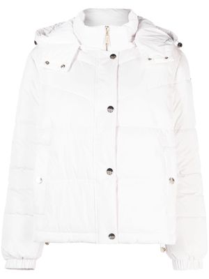 LIU JO detachable hood puffer jacket - White