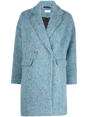 LIU JO double-breasted knitted coat - Blue