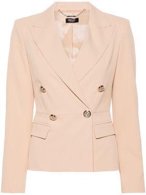 LIU JO double-breasted twill blazer - Neutrals