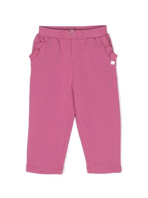 LIU JO drawstring cotton-blend trousers - Pink