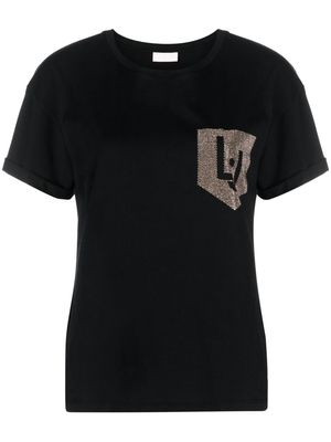 LIU JO Eco-Friendly cotton T-shirt - Black