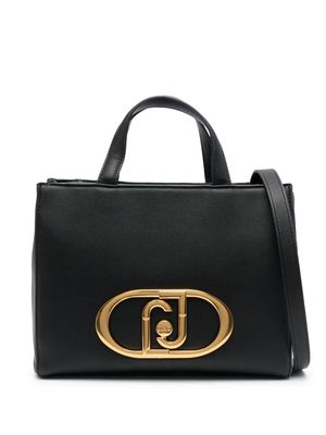 LIU JO Eco-Friendly logo-plaque tote bag - Black