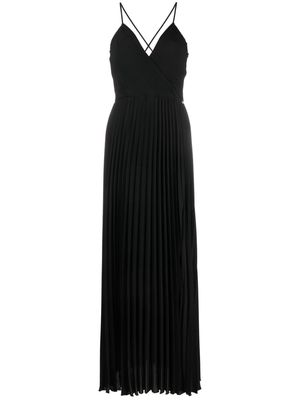 LIU JO Eco-friendly pleated maxi dress - Black