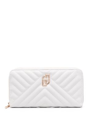 LIU JO Eco-friendly quilted wallet - Neutrals