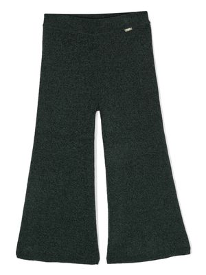 LIU JO elasticated-waist wide-leg trousers - Green