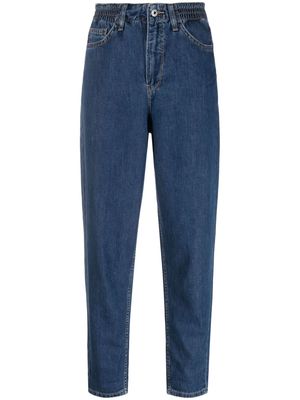 LIU JO elasticated-waistband cropped jeans - Blue