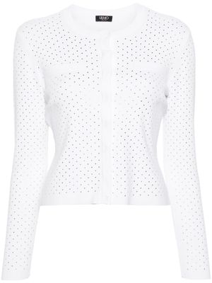 LIU JO embellished fine-knit cardigan - White