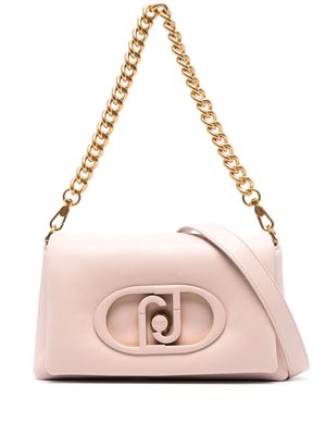 LIU JO enamelled logo-lettering shoulder bag - Pink
