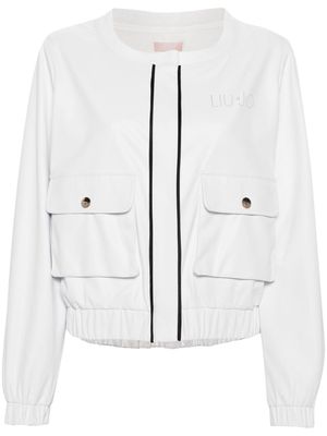 LIU JO faux-leather bomber jacket - White