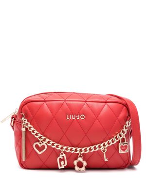 LIU JO faux-leather charm-detail crossbody bag - Red