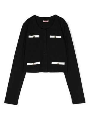 LIU JO faux-pocket jersey cardigan - Black