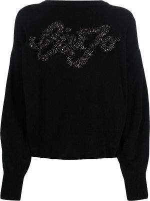 LIU JO fine-knit glittered jumper - Black