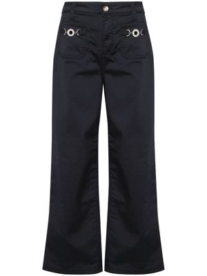 LIU JO flare-leg cropped trousers - Blue