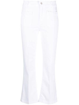 LIU JO flared cropped trousers - White