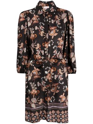 LIU JO floral-print shirt dress - Brown