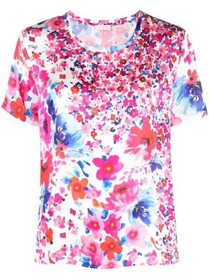 LIU JO floral-print T-shirt - Pink