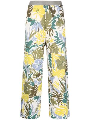 LIU JO floral-print trousers - Green